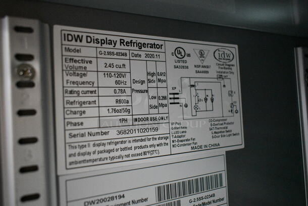 IDW G-2.5SS-0234B Mini Cooler Merchandiser. 115 Volts, 1 Phase. Tested and Working! - Image 5 of 6