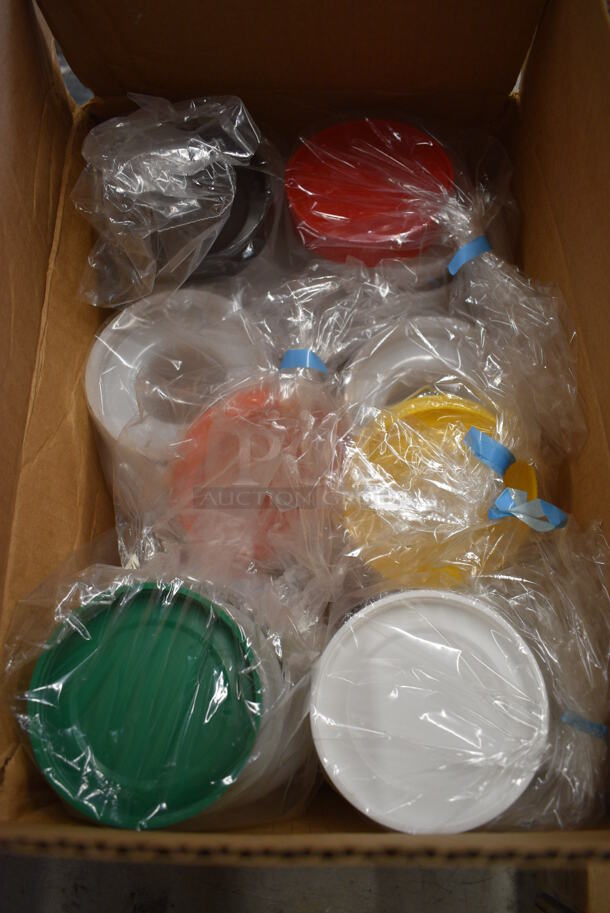 ALL ONE MONEY! Lot of 6 BRAND NEW IN BOX! Poly Containers w/ Pourer Top and Lid! 4.5x4.5x9 - Image 2 of 2