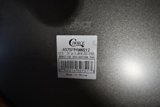 3 BRAND NEW SCRATCH AND DENT! Choice 407SFPANNS12 12" x 3" Non-Stick Aluminized Steel Springform Cake Pan. 3 Times Your Bid!  - Image 5 of 5