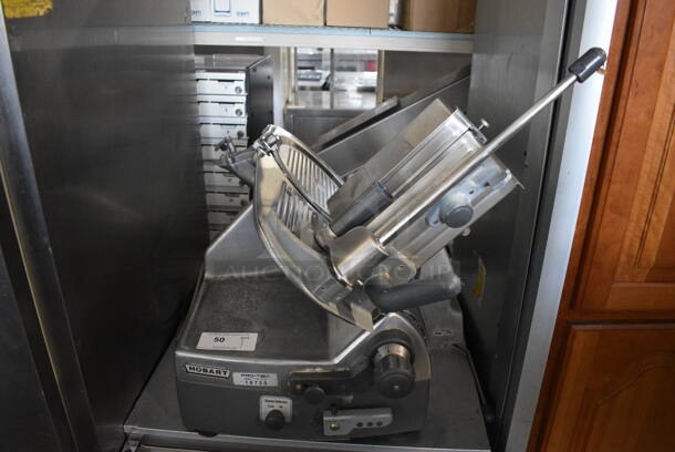 Hobart Model 2712 Stainless Steel Commercial Countertop Automatic Meat Slicer. 120 Volts, 1 Phase. 28x22x28. Tested and Working!