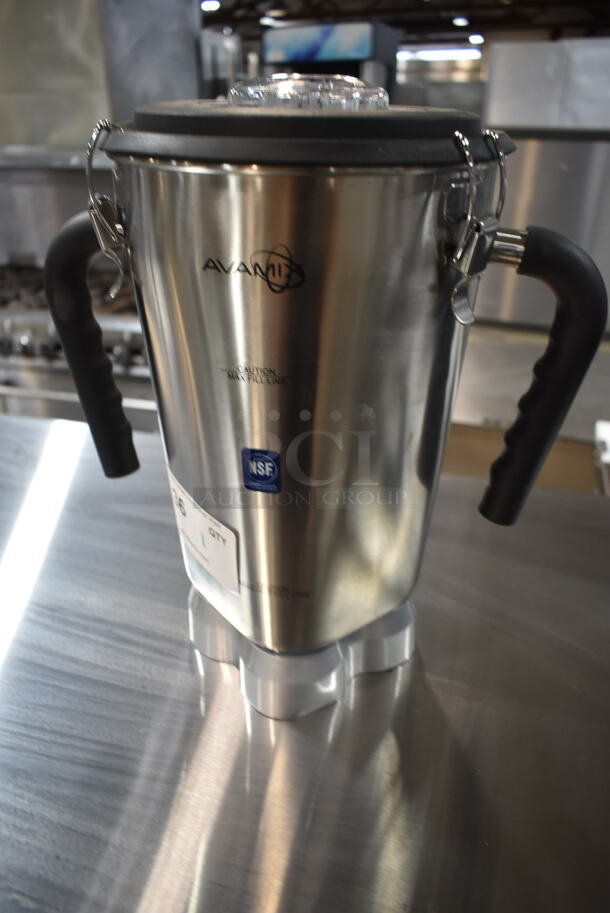 BRAND NEW SCRATCH AND DENT! AvaMix Stainless Steel 1 Gallon Blender Jar / Blender Pitcher w/ 2 Handles.  - Image 2 of 4