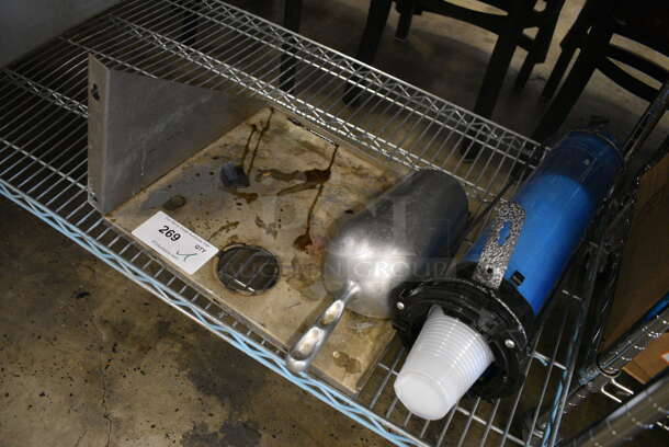 ALL ONE MONEY! Lot of Metal Shelf, Ice Scoop and Cup Dispenser - Image 3 of 3