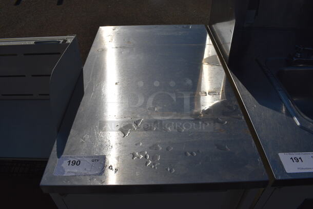 White Metal Counter w/ Stainless Steel Countertop, Door and Under Shelves. 18x30x36 - Image 2 of 4