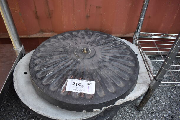 4 Metal Round Patio Umbrella Bases. 18x18x3. 4 Times Your Bid! - Image 2 of 3