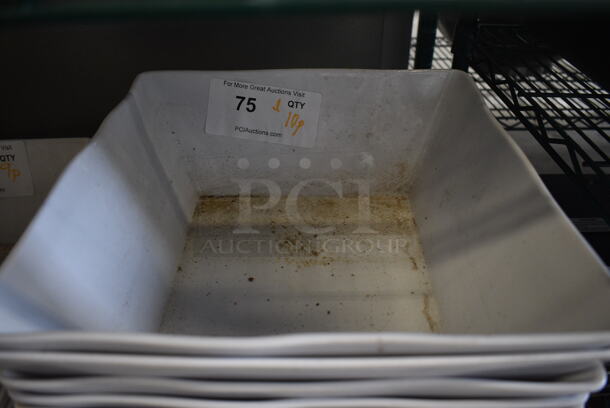 ALL ONE MONEY! Lot of 10 White Poly Bowls. 12x12x4 - Image 3 of 4