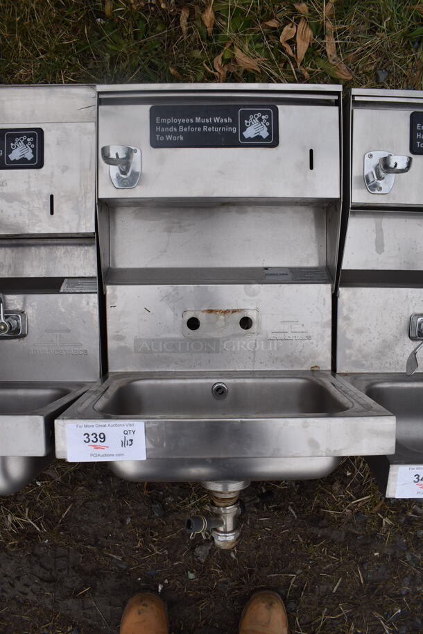 Advance Tabco Stainless Steel Commercial Single Bay Wall Mount Sink. 17x16x38 - Image 1 of 5