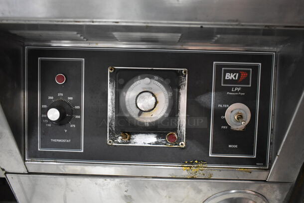 BKI LPF-F48 Stainless Steel Commercial Floor Style Electric Powered Pressure Fryer. 208-230 Volts, 3 Phase.  - Image 3 of 7