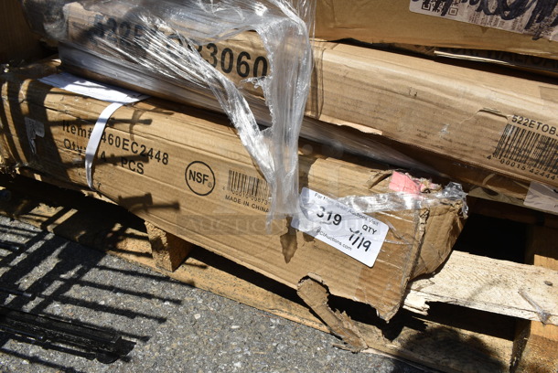 Box of 4 BRAND NEW SCRATCH AND DENT! Regency 460EC2448 24" x 48" NSF Chrome Wire Shelf. May Be Missing Pieces. - Image 2 of 3