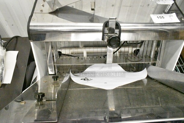 BRAND NEW SCRATCH AND DENT! Estella 348BSL34 Stainless Steel Countertop Bread Slicer - 3/4" Slice Thickness, 18 3/4" Max Loaf Length. 110 Volts, 1 Phase. Tested and Working! - Image 5 of 9