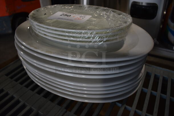 ALL ONE MONEY! Lot of 13 Various White Ceramic Oval Plates - Image 4 of 4