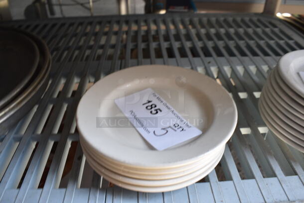 5 White Ceramic Plates. 6.5x6.5x1. 5 Times Your Bid!
