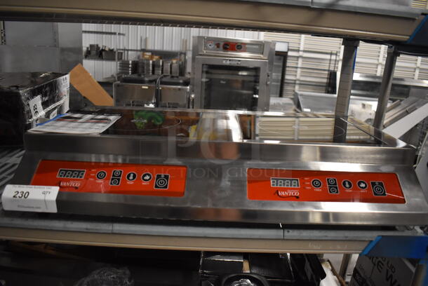 BRAND NEW! Avantco 177IC35DB Stainless Steel Commercial Countertop Electric Powered 2 Burner Induction Range. 208-240 Volts, 1 Phase. 30x17x6. Tested and Working! - Image 1 of 6