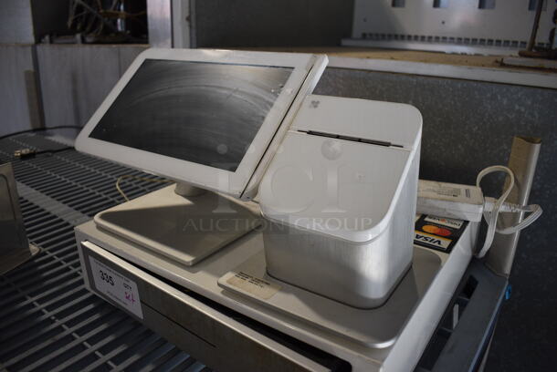 ALL ONE MONEY! Lot of Clover Model C100 11.5" POS Monitor, Clover Model P100 Receipt Printer and Metal Cash Drawer!  - Image 2 of 5