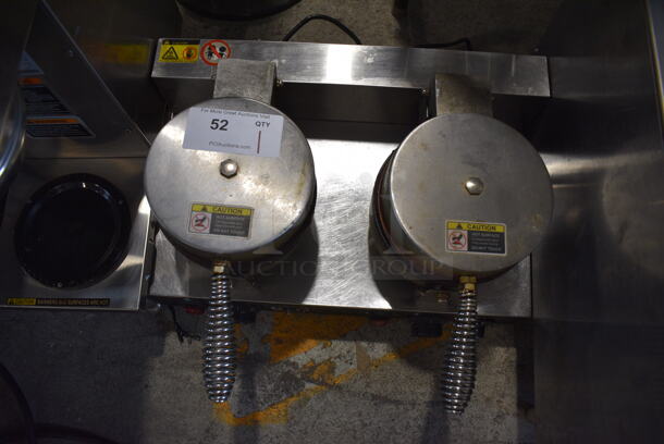 Stainless Steel Commercial Countertop Double Waffle Maker. 115 Volts, 1 Phase. 20x18x10. Tested and Working! - Image 2 of 7