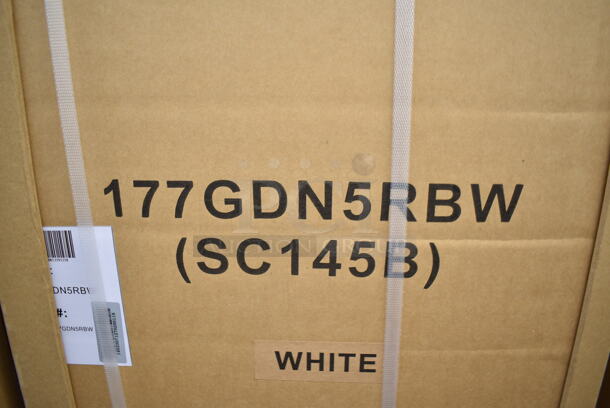BRAND NEW! Galaxy 177GDN5RBW Metal Commercial Single Door Reach In Cooler Merchandiser w/ Poly Coated Racks and Red, White, and Blue LED Lighting. 110-120 Volts, 1 Phase. - Image 3 of 3