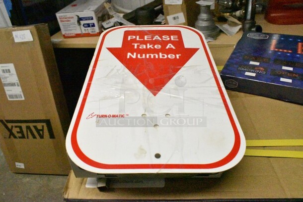 3 Various Items Including Ticket Number Dispenser w/ Number Sign, Scale and LED Light Up Sign. 3 Times Your Bid!  - Image 7 of 10