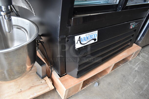 BRAND NEW SCRATCH AND DENT! 2024 Avantco 178GDS33HCB Metal Commercial 2 Door Reach In Cooler Merchandiser w/ Poly Coated Racks. 115 Volts, 1 Phase. Tested and Working! - Image 3 of 7