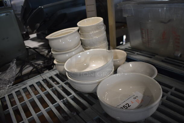 ALL ONE MONEY! Lot of 13 Various White Ceramic Bowls - Image 2 of 4
