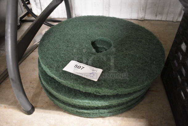 5 Green Round Cleaning Pads. 18x18x0.5. 5 Times Your Bid! - Image 1 of 2