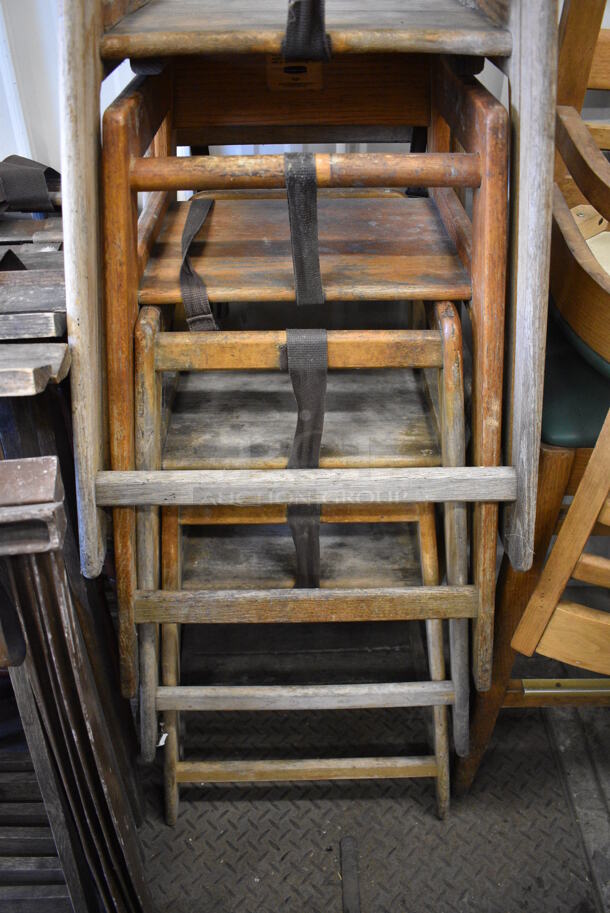 4 Wooden High Chairs. 19x20x29. 4 Times Your Bid! - Image 3 of 3