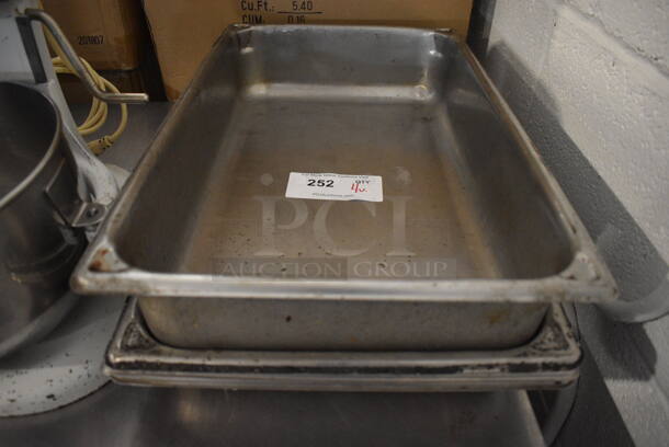 4 Various Stainless Steel Full Size Drop In Bins. 1/1x2, 1/1x4. 4 Times Your Bid!
