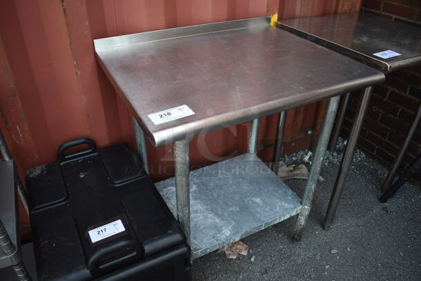 Stainless Steel Table w/ Metal Under Shelf and Back Splash. 30x24x37 - Image 2 of 4