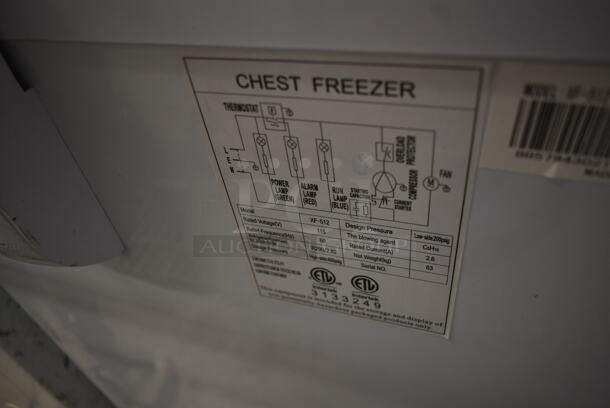 Coldline XF-512 Metal Chest Freezer. 115 Volts, 1 Phase. Tested and Working! - Image 5 of 5