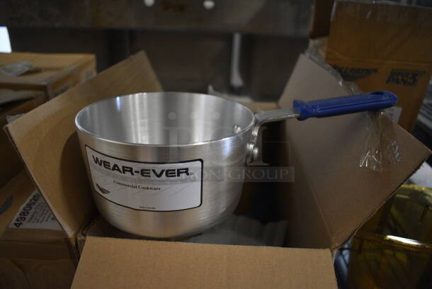 4 BRAND NEW IN BOX! Vollrath Metal Sauce Pots. 12x6x3.5. 4 Times Your Bid!