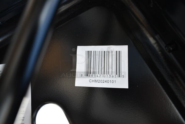 8 BRAND NEW SCRATCH AND DENT! Lancaster Table & Seating 164BMBKLSBKD Alloy Series Distressed Onyx Black Outdoor Backless Barstool w/ 4 Back Rest Attachments. 8 Times Your Bid! - Image 9 of 9