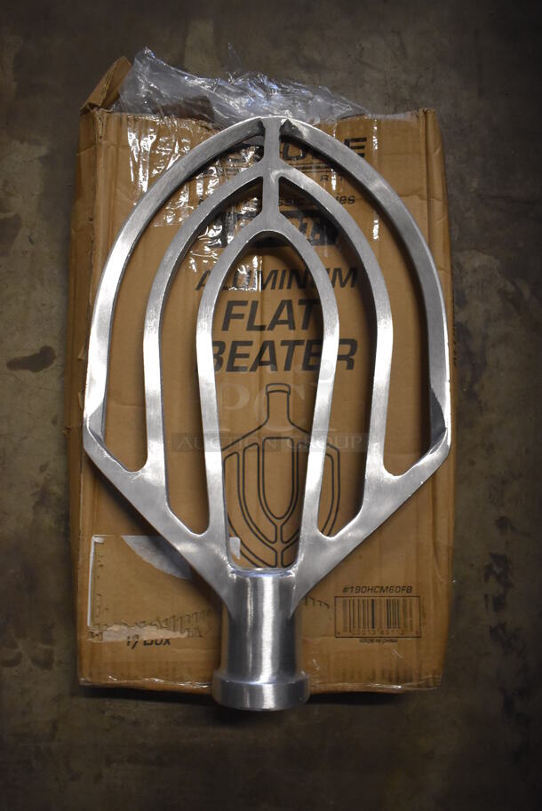 BRAND NEW IN BOX! Assure 19OHCM60FB Aluminum 60 Quart Flat Beater Attachment for Hobart Mixer. 12x3x20 - Image 1 of 5