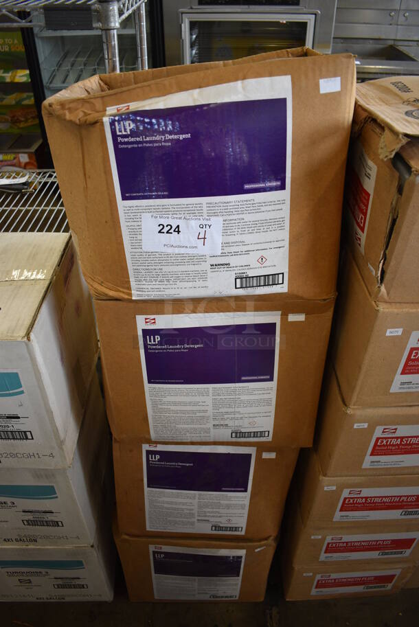 4 Boxes of BRAND NEW LLP Powdered Laundry Detergent. 4 Times Your Bid!