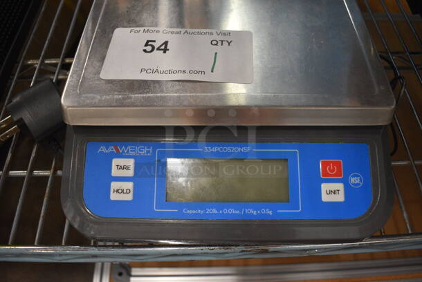 AvaWeigh Stainless Steel Commercial Countertop Food Portioning Scale. 9x10.5x2. Tested and Working! - Image 4 of 4