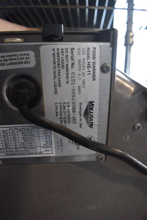 Vollrath Cayenne HS-11 Stainless Steel Commercial Countertop Soup Kettle Food Warmer w/ Lid. Does Not Have Drop In. 120 Volts, 1 Phase. Tested and Working! - Image 6 of 6