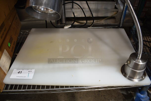 Meat Cutting Station w/ Warming Lamp. Tested and Working! - Image 2 of 4