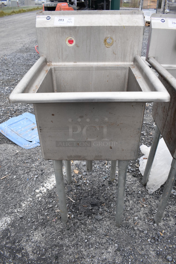 Stainless Steel Commercial Single Bay Sink. 22x23x44 - Image 1 of 5