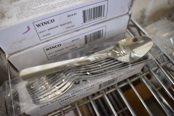 48 BRAND NEW IN BOX! Winco 0012-01 Stainless Steel Heavy Windsor Teaspoons. 6". 48 Times Your Bid! - Image 1 of 3