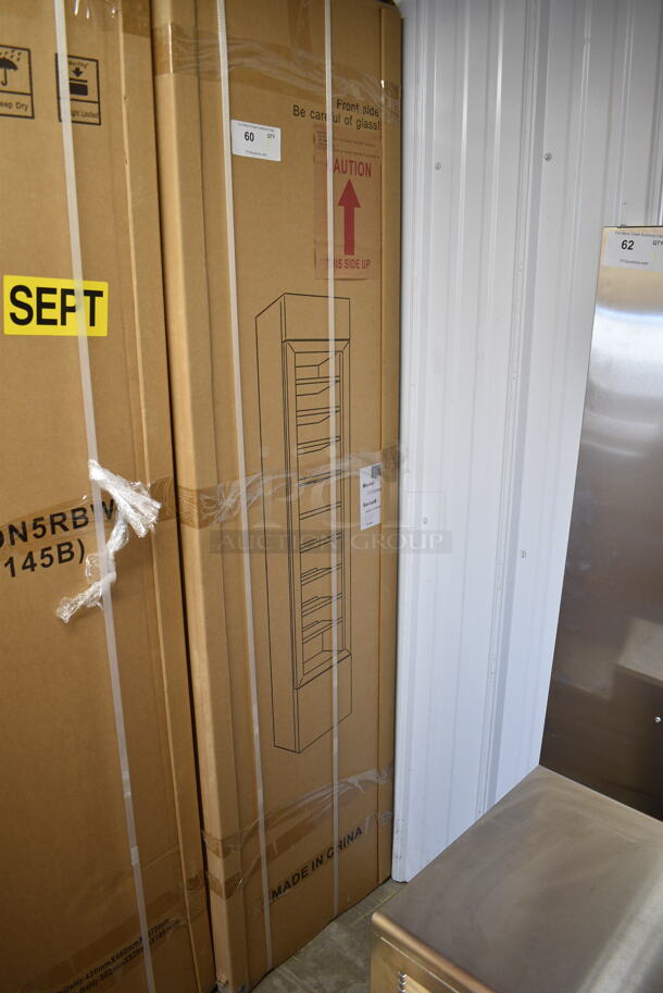 BRAND NEW! Galaxy 177GDN5RBW Metal Commercial Single Door Reach In Cooler Merchandiser w/ Poly Coated Racks and Red, White, and Blue LED Lighting. 110-120 Volts, 1 Phase. - Image 2 of 3
