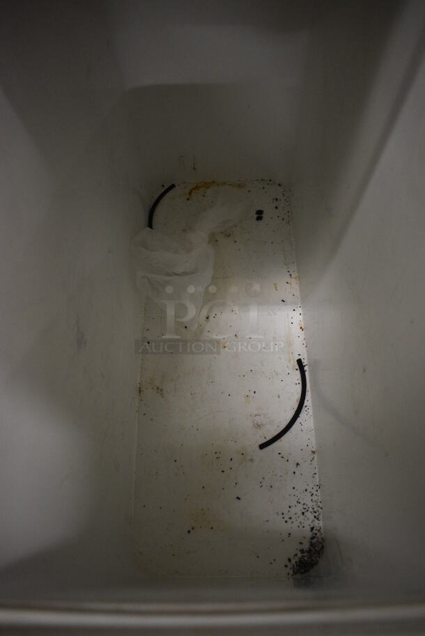 White Poly Ingredient Bin w/ Clear Lid on Commercial Casters. 13x30x29 - Image 3 of 4