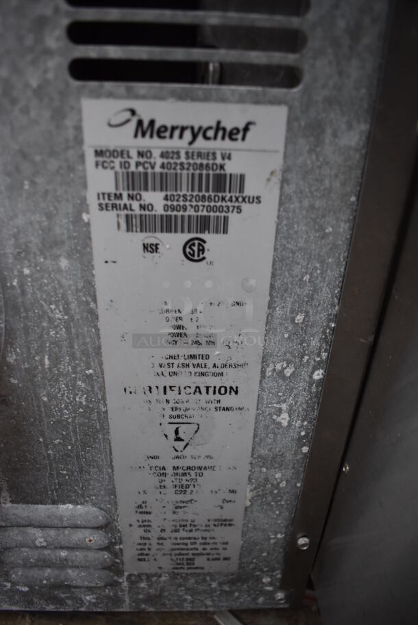 Merrychef 402S Series V4 Stainless Steel Commercial Countertop Electric Powered Rapid Cook Oven. 208/240 Volts, 1 Phase. - Image 5 of 6