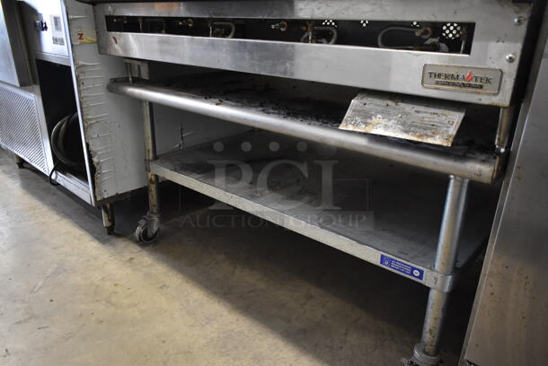 Thermatek TC48-48GN Stainless Steel Commercial Natural Gas Powered Flat Top Griddle on Stainless Steel Equipment Stand w/ Commercial Casters. - Image 3 of 6