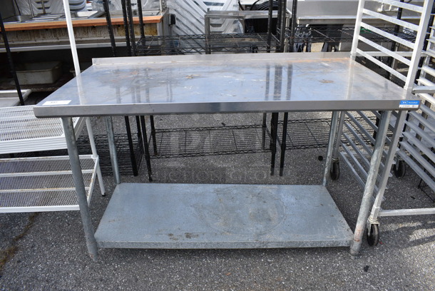 Stainless Steel Table w/ Metal Under Shelf. 60x30x36