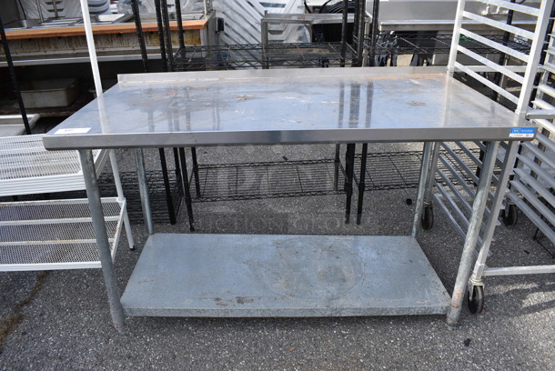 Stainless Steel Table w/ Metal Under Shelf. 60x30x36 - Image 1 of 5