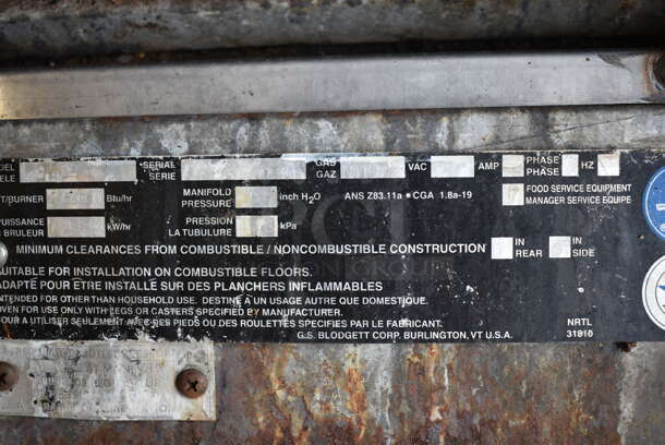 2 Blodgett 981-S Stainless Steel Commercial Natural Gas Powered 2 Deck Pizza Oven. 50,000 BTU. 2 Times Your Bid! - Image 10 of 12