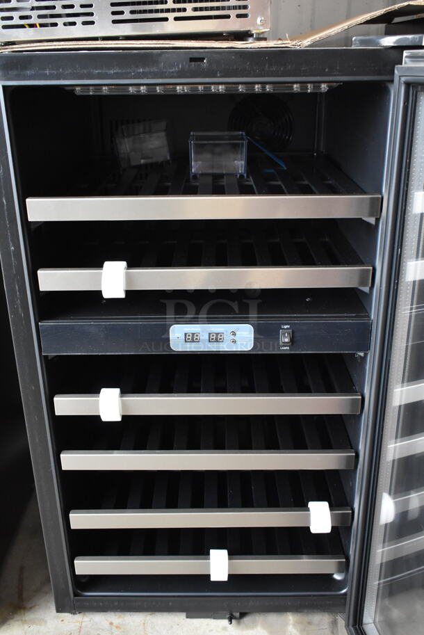 BRAND NEW SCRATCH AND DENT! Whirlpool WWC287BLS-1 22 Inch Dual Zone Wine Cellar Merchandiser with 38-Bottle Capacity, Stainless Steel Trimmed Wood Shelves. 115 Volts, 1 Phase. Tested and Working! - Image 3 of 7
