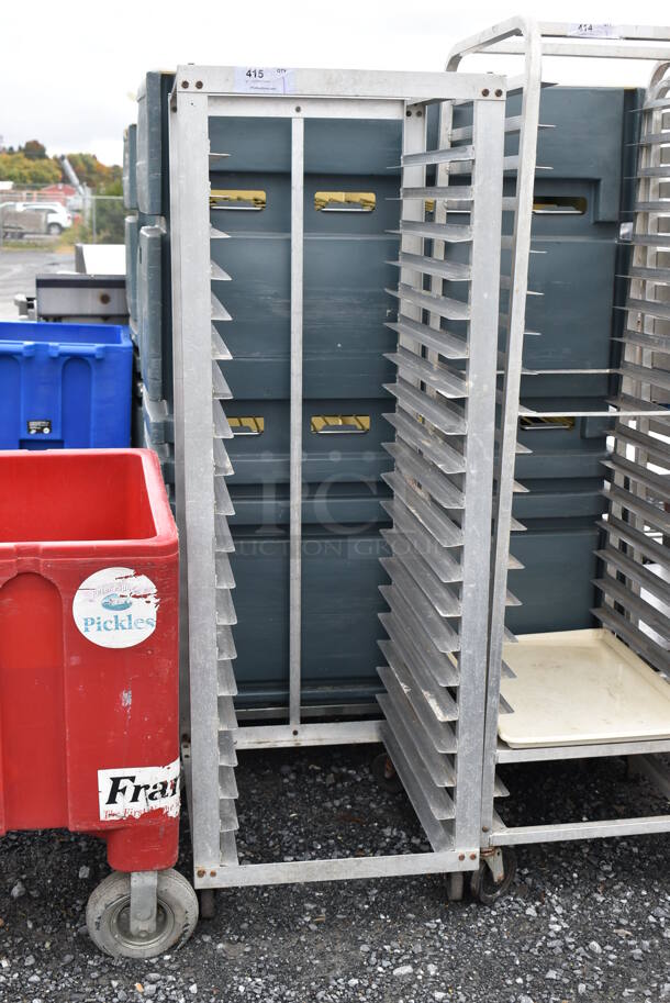 Metal Commercial Pan Transport Rack on Commercial Casters. 22.5x26x65 - Image 3 of 5