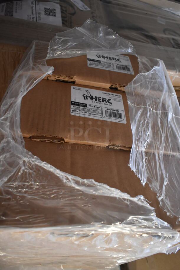PALLET LOT of 20 BRAND NEW Boxes Including Dart 50HT1 5" x 5" x 3" White Foam Hinged Lid Container - 500/Case, 245CCGR10BL Baker's Lane 10" White Corrugated Grease-Resistant Cake Circle - 100/Case, 2 Box Dart Quiet Classic Plates, 2 500TW7 Choice 7 oz. Translucent Thin Wall Plastic Cold Cup - 2500/Case, 2 Box 485WJ10TN Choice 10 1/4" Jumbo Translucent Wrapped Straw - 2000/Case, Choice 16 oz Deli Container, 3 Box 5013858 Lavex Li'l Herc 55-60 Gallon 1.2 Mil 38" x 58" Low Density Medium-Duty Black Trash Bag / Can Liner - 100/Case, 433BR25SHBGC Choice 25 lb. Shorty Natural Kraft Paper Bag - 500/Case, 4 Box 8.5" Smooth Wall Paper Plates, 127P150C Choice 1.5 oz. Clear Plastic Souffle Cup/ Portion Cup. 20 Times Your Bid! - Image 8 of 12