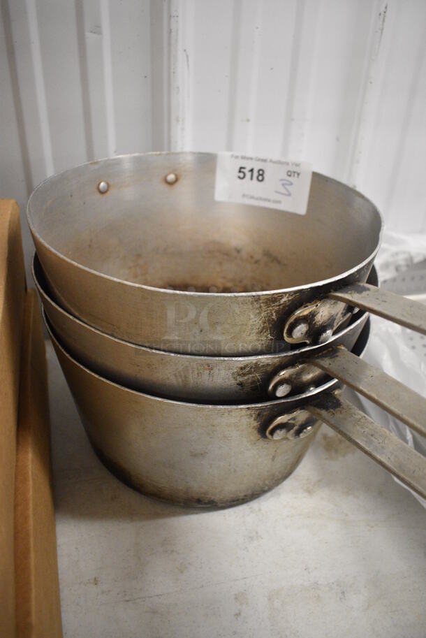 3 Metal Sauce Pots. 22x11x6. 3 Times Your Bid! - Image 2 of 3