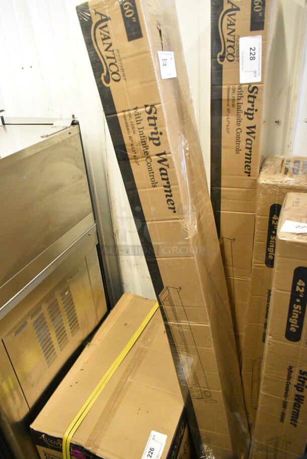BRAND NEW IN BOX! Avantco 177SW60INCP Stainless Steel Commercial 60" High Wattage Strip Warmer with Infinite Controls. 120 Volts, 1 Phase.  - Image 2 of 3