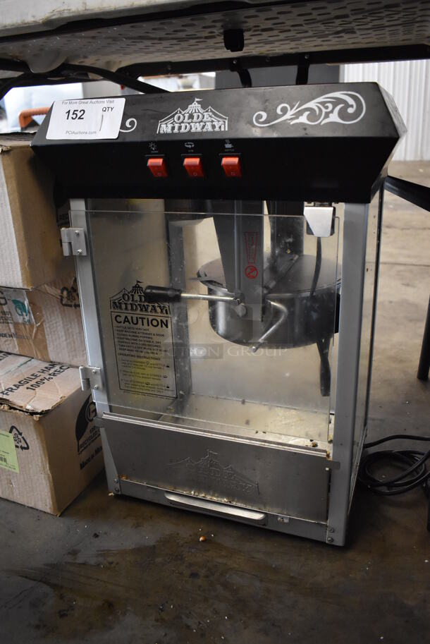 Olde Midway P800 Stainless Steel Commercial Countertop Popcorn Machine. 120 Volts, 1 Phase. 17x15x24. Tested and Working! - Image 5 of 7