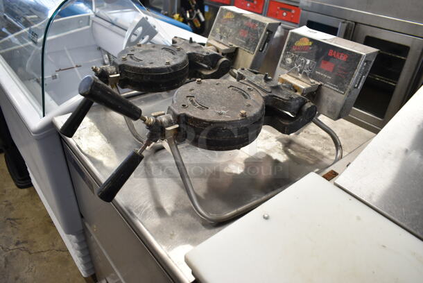 Metal Commercial Countertop Waffle Maker. Tested and Powers On But Does Not Get Warm - Image 1 of 4